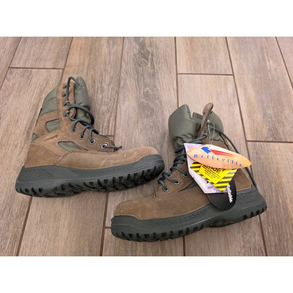Belleville Tactical Series Men Steel Toe Safety Boots Brown Cordura Meramax NEW